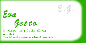 eva getto business card